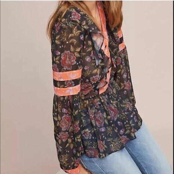 Anthropologie LAIA Floral Tunic - Picture 1 of 7
